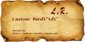Lautner Renátó névjegykártya